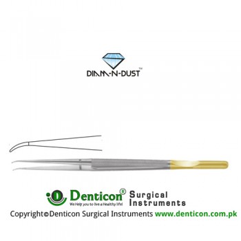 Diam-n-Dust™ Micro Suturing Forcep Curved - With Counter Balance Stainless Steel, 21 cm - 8 1/4"
